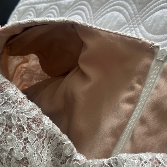 NADINE MERABI Carly Sequins  Mini Dress with detatchable belt and Feather Detail - Picture 13 of 15